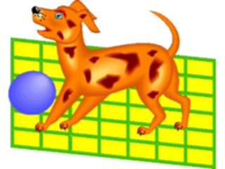 Sticker Custom Preview Image #019476 Animals Cartoons Dogwith Ball1