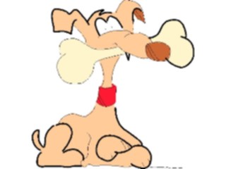 Sticker Custom Preview Image #019479 Animals Cartoons Dogwith Bone01