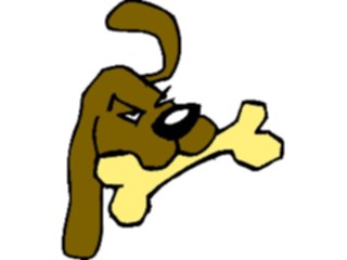 Sticker Custom Preview Image #019480 Animals Cartoons Dogwith Bone02