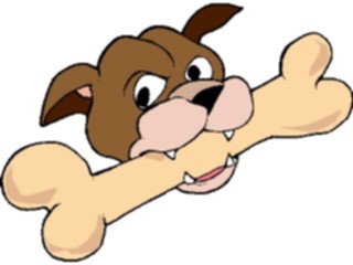 Sticker Custom Preview Image #019484 Animals Cartoons Dogwith Bone06