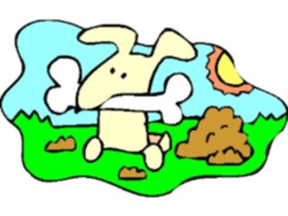 Sticker Custom Preview Image #019487 Animals Cartoons Dogwith Bone09