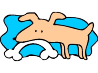 Sticker Custom Preview Image #019491 Animals Cartoons Dogwith Bone13