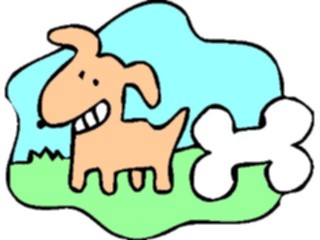 Sticker Custom Preview Image #019503 Animals Cartoons Dogwith Bone25