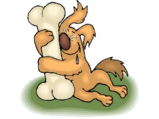 Sticker Custom Preview Image #019505 Animals Cartoons Dogwith Bone27