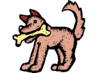 Sticker Custom Preview Image #019511 Animals Cartoons Dogwith Bone33