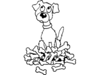 Sticker Custom Preview Image #019512 Animals Cartoons Dogwith Bones1