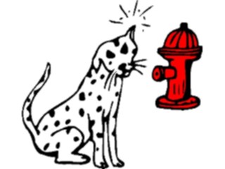 Sticker Custom Preview Image #019523 Animals Cartoons Dogwith Hydrant2