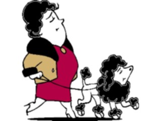 Sticker Custom Preview Image #019527 Animals Cartoons Dogwith Owner01