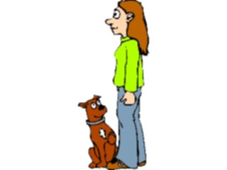 Sticker Custom Preview Image #019528 Animals Cartoons Dogwith Owner02