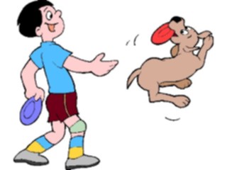 Sticker Custom Preview Image #019531 Animals Cartoons Dogwith Owner05