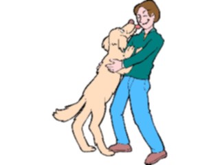 Sticker Custom Preview Image #019533 Animals Cartoons Dogwith Owner07