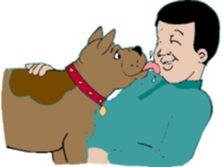 Sticker Custom Preview Image #019538 Animals Cartoons Dogwith Owner12