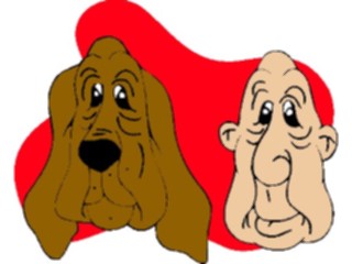 Sticker Custom Preview Image #019539 Animals Cartoons Dogwith Owner13