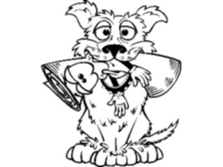 Sticker Custom Preview Image #019547 Animals Cartoons Dogwith Paper2