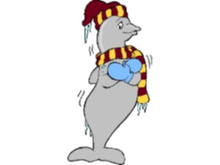 Sticker Custom Preview Image #019572 Animals Cartoons Dolphin Freezing