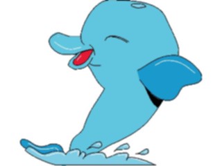 Sticker Custom Preview Image #019573 Animals Cartoons Dolphin Happy