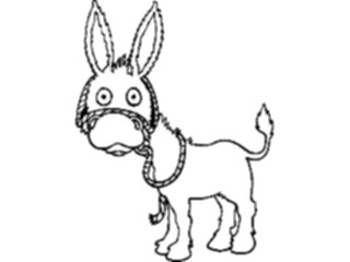 Sticker Custom Preview Image #019576 Animals Cartoons Donkey02