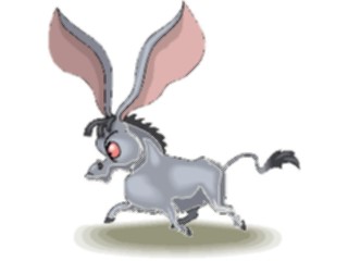 Sticker Custom Preview Image #019586 Animals Cartoons Donkey Big Ears