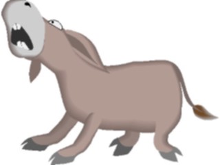 Sticker Custom Preview Image #019587 Animals Cartoons Donkey Braying