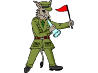 Sticker Custom Preview Image #019588 Animals Cartoons Donkey Drill Sergeant