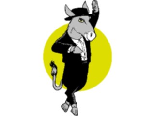 Sticker Custom Preview Image #019589 Animals Cartoons Donkeyin Suit