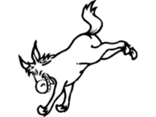 Sticker Custom Preview Image #019590 Animals Cartoons Donkey Kicking