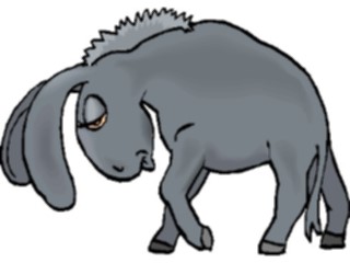 Sticker Custom Preview Image #019593 Animals Cartoons Donkey Sad2
