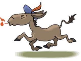 Sticker Custom Preview Image #019595 Animals Cartoons Donkey Whistling