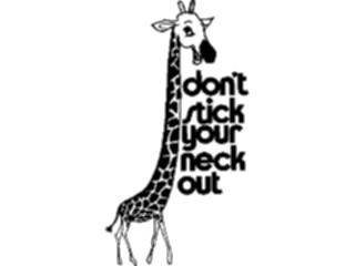 Sticker Custom Preview Image #019600 Animals Cartoons Dont Stick Neck Out