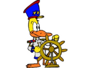 Sticker Custom Preview Image #019657 Animals Cartoons Duck Captain