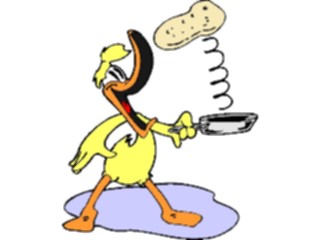 Sticker Custom Preview Image #019662 Animals Cartoons Duck Cooking1