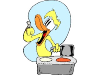 Sticker Custom Preview Image #019663 Animals Cartoons Duck Cooking2