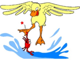 Sticker Custom Preview Image #019665 Animals Cartoons Duck Crab