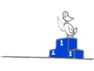 Sticker Custom Preview Image #019671 Animals Cartoons Duck First Place