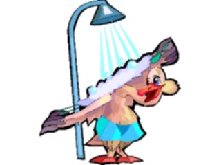 Sticker Custom Preview Image #019688 Animals Cartoons Duckin Shower