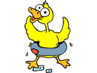 Sticker Custom Preview Image #019722 Animals Cartoons Duckwith Innertube1