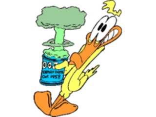 Sticker Custom Preview Image #019724 Animals Cartoons Duckwith Spoiled Food
