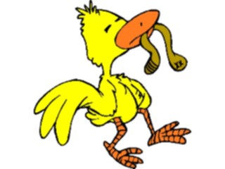 Sticker Custom Preview Image #019726 Animals Cartoons Duckwith Worm1