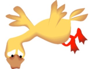 Sticker Custom Preview Image #019730 Animals Cartoons Duckling Flying