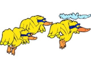 Sticker Custom Preview Image #019733 Animals Cartoons Ducks Flying