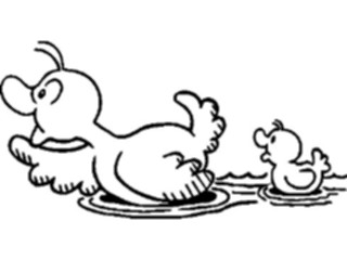 Sticker Custom Preview Image #019736 Animals Cartoons Ducks Pointing
