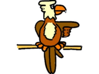 Sticker Custom Preview Image #019760 Animals Cartoons Eagle Pointing