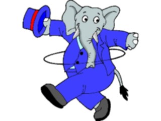 Sticker Custom Preview Image #019799 Animals Cartoons Elephant Dancing2