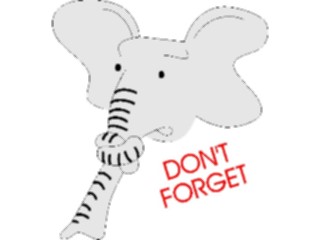 Sticker Custom Preview Image #019800 Animals Cartoons Elephant Dont Forget1