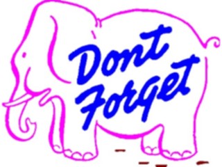 Sticker Custom Preview Image #019801 Animals Cartoons Elephant Dont Forget2