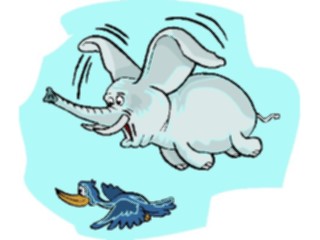 Sticker Custom Preview Image #019807 Animals Cartoons Elephant Flying2