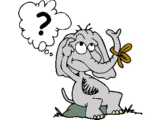 Sticker Custom Preview Image #019809 Animals Cartoons Elephant Forgetful2