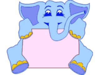 Sticker Custom Preview Image #019810 Animals Cartoons Elephant Frame