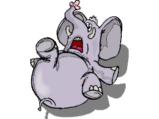 Sticker Custom Preview Image #019819 Animals Cartoons Elephanton Back