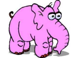 Sticker Custom Preview Image #019823 Animals Cartoons Elephant Pink1